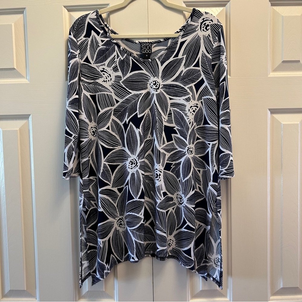 Clara Sun Woo Floral Tunic Top
